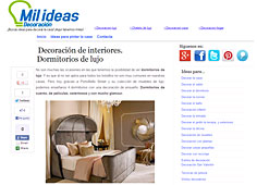 Decoración de interiores. Dormitorios de lujo en Milideas.net