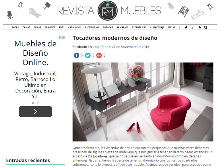 Tocadores modernos de diseño con Portobello